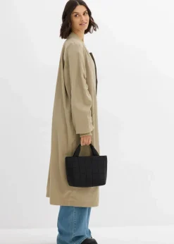bonprix Bekleidung·Hosen|Jacken & Mäntel^Blouson-Mantel mit Strickkragen new khaki