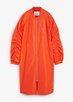 bonprix Nachhaltigere Materialien|Jacken & Mäntel^Blouson-Mantel mit Strickkragen tieforange