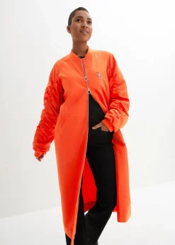 bonprix Nachhaltigere Materialien|Jacken & Mäntel^Blouson-Mantel mit Strickkragen tieforange