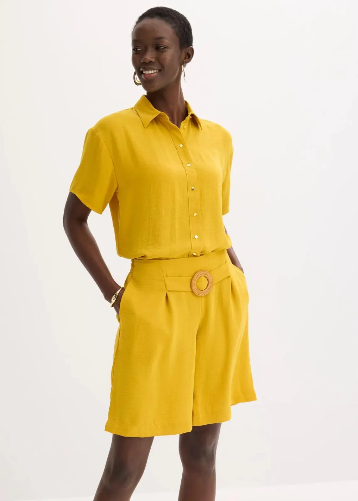 bonprix Blusen & Tuniken|Bekleidung·Jacken & Mäntel^Bluse ockergold
