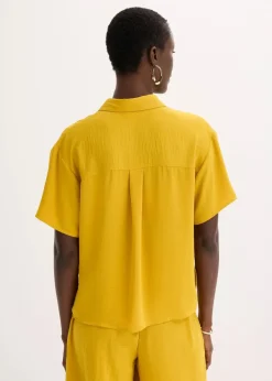 bonprix Blusen & Tuniken|Bekleidung·Jacken & Mäntel^Bluse ockergold