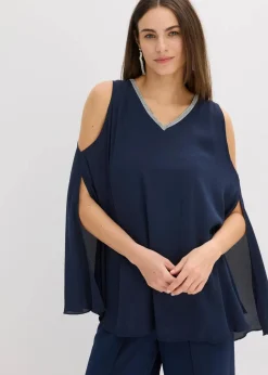 bonprix Festliche Mode|Blusen & Tuniken^Bluse dunkelblau