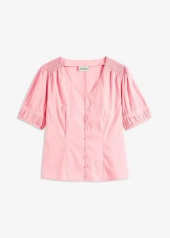 bonprix Bekleidung·Jacken & Mäntel|Blusen & Tuniken^Bluse aus Baumwoll-Mix softrosa