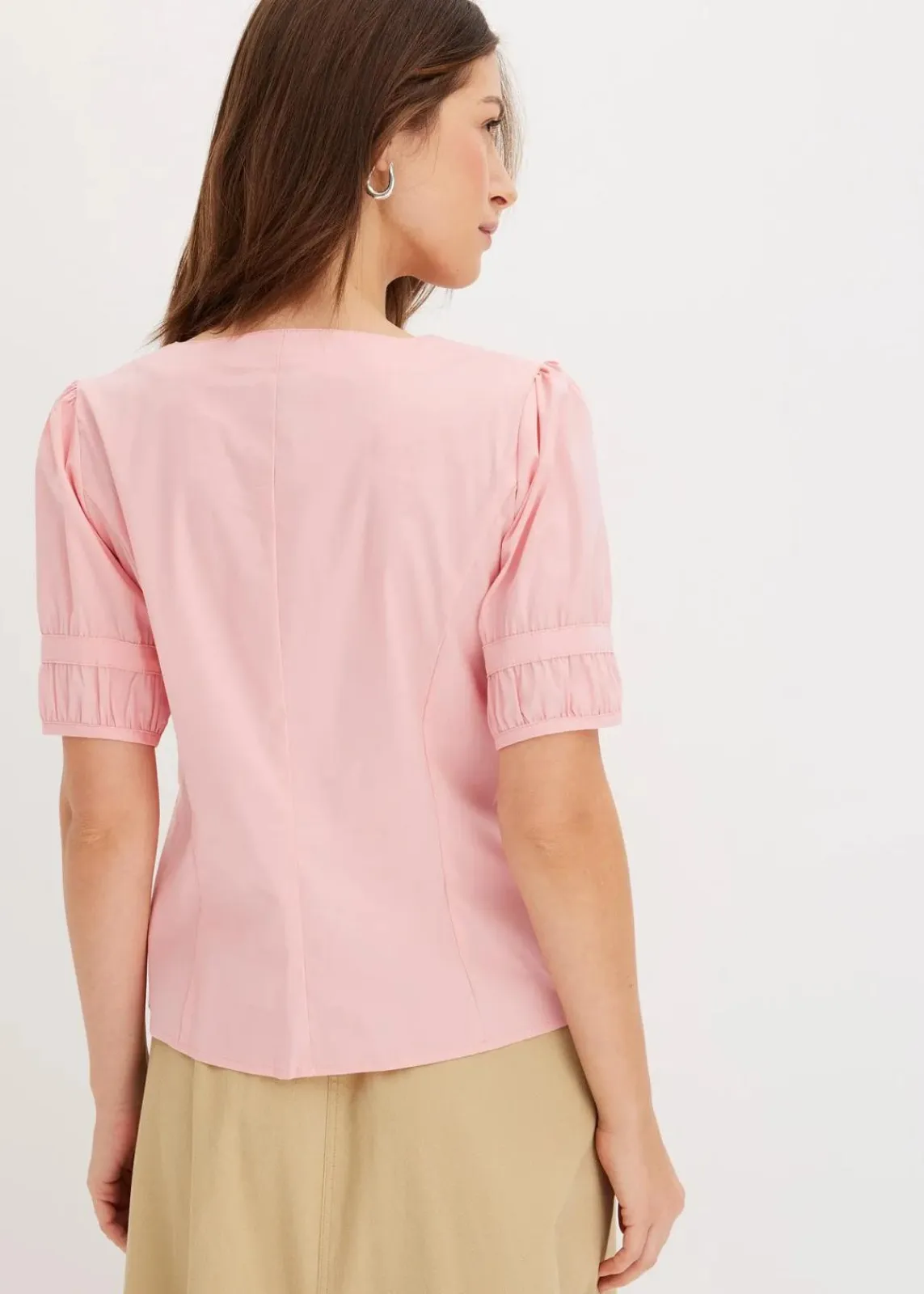 bonprix Bekleidung·Jacken & Mäntel|Blusen & Tuniken^Bluse aus Baumwoll-Mix softrosa