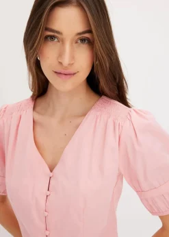 bonprix Bekleidung·Jacken & Mäntel|Blusen & Tuniken^Bluse aus Baumwoll-Mix softrosa