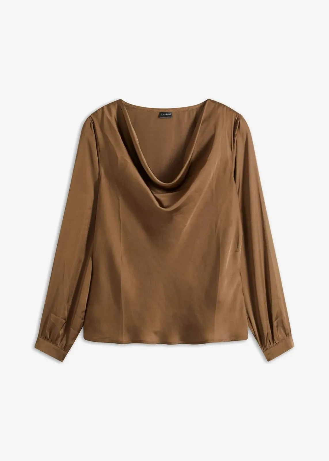 bonprix Bekleidung·Jacken & Mäntel|Nachhaltigere Materialien^Bluse aus feinem Satin nougatbraun