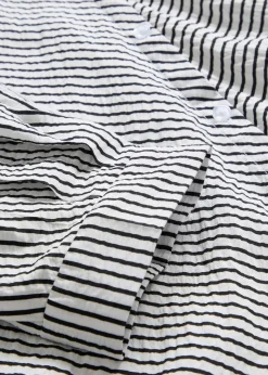 bonprix Bekleidung·Jacken & Mäntel|Blusen & Tuniken^Bluse aus feinem Viskose-Mix wollweiß/schwarz gestreift