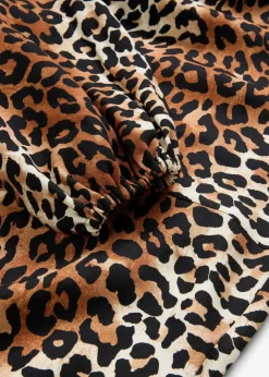 bonprix Blusen & Tuniken^Bluse aus feinem Viskose-Mix natur/schwarz/dunkelcognac leo washed bedruckt