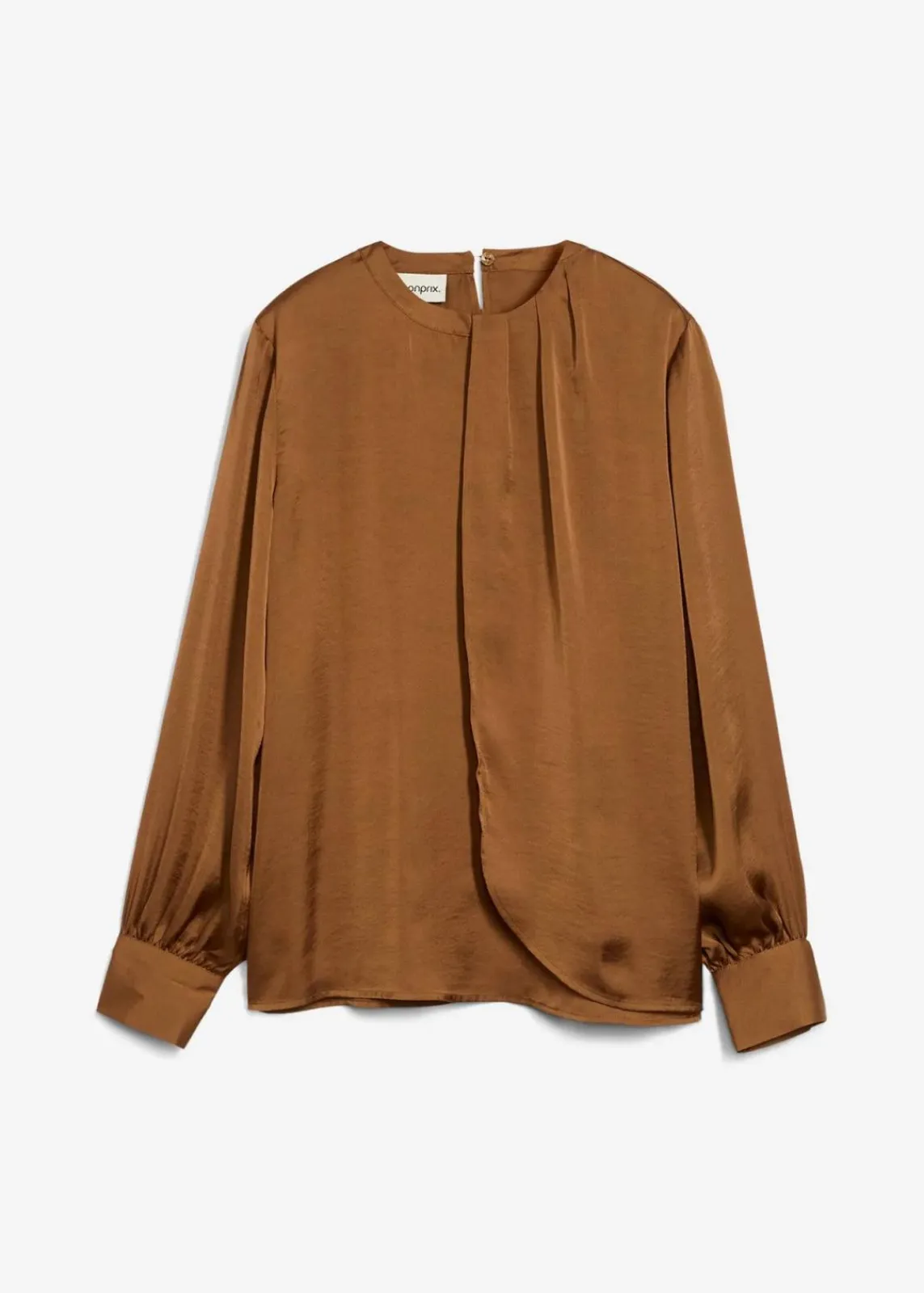 bonprix Blusen & Tuniken|Bekleidung·Jacken & Mäntel^Bluse aus fließendem Satin gewürzbraun