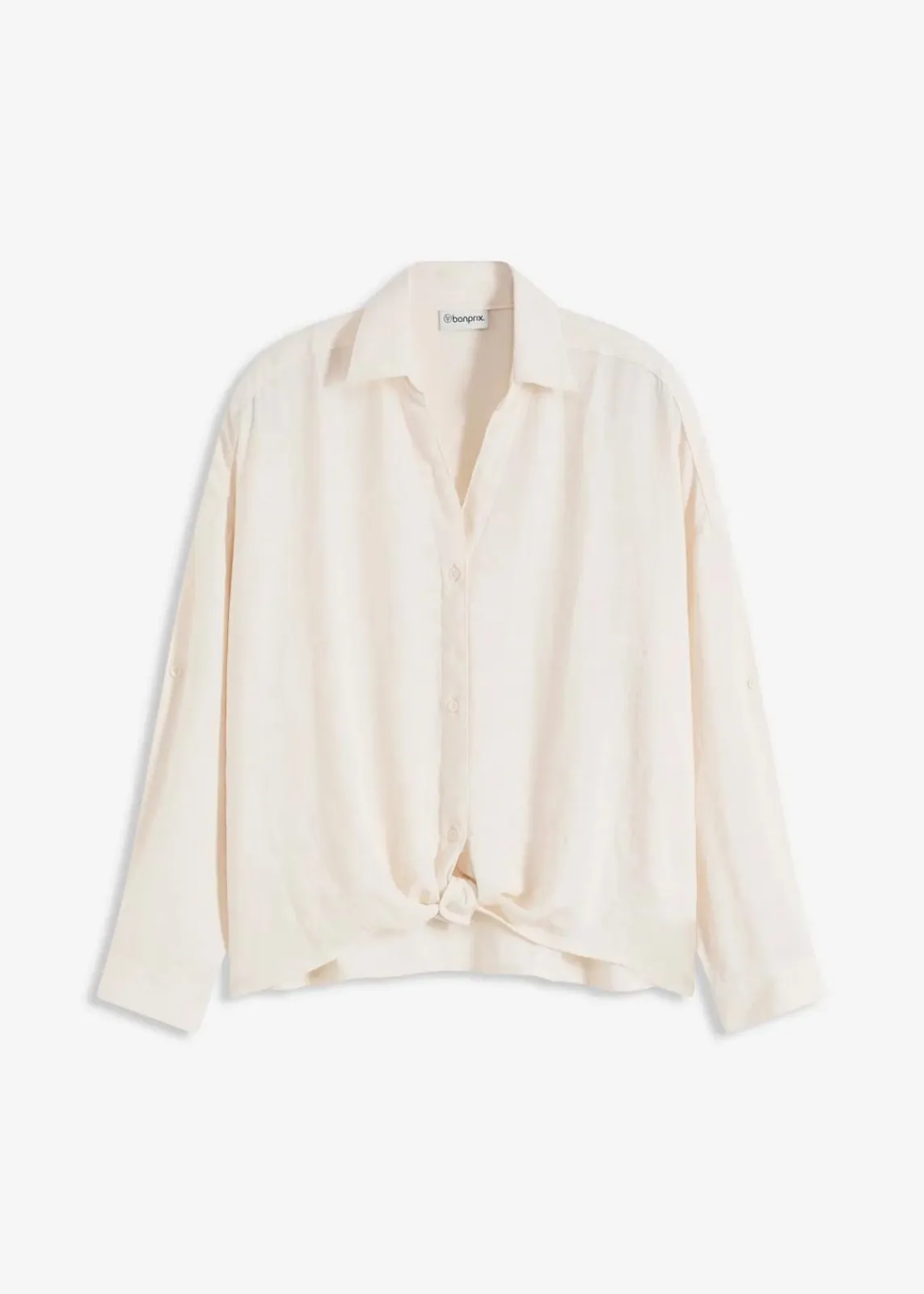 bonprix Blusen & Tuniken|Bekleidung·Jacken & Mäntel^Bluse aus leichtem Crêpe naturbeige