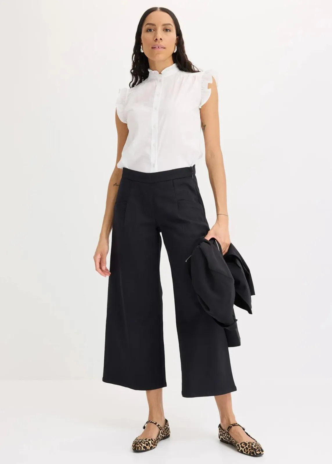 bonprix Blusen & Tuniken|Bekleidung·Jacken & Mäntel^Bluse aus reiner Baumwolle weiß