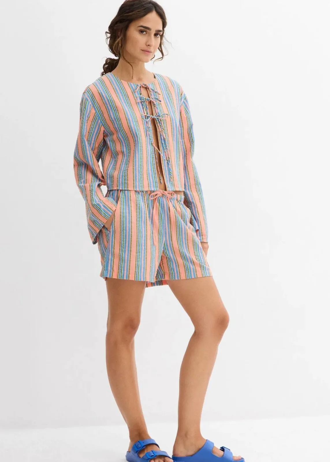 bonprix Blusen & Tuniken^Bluse aus reiner Baumwolle bunt gestreift