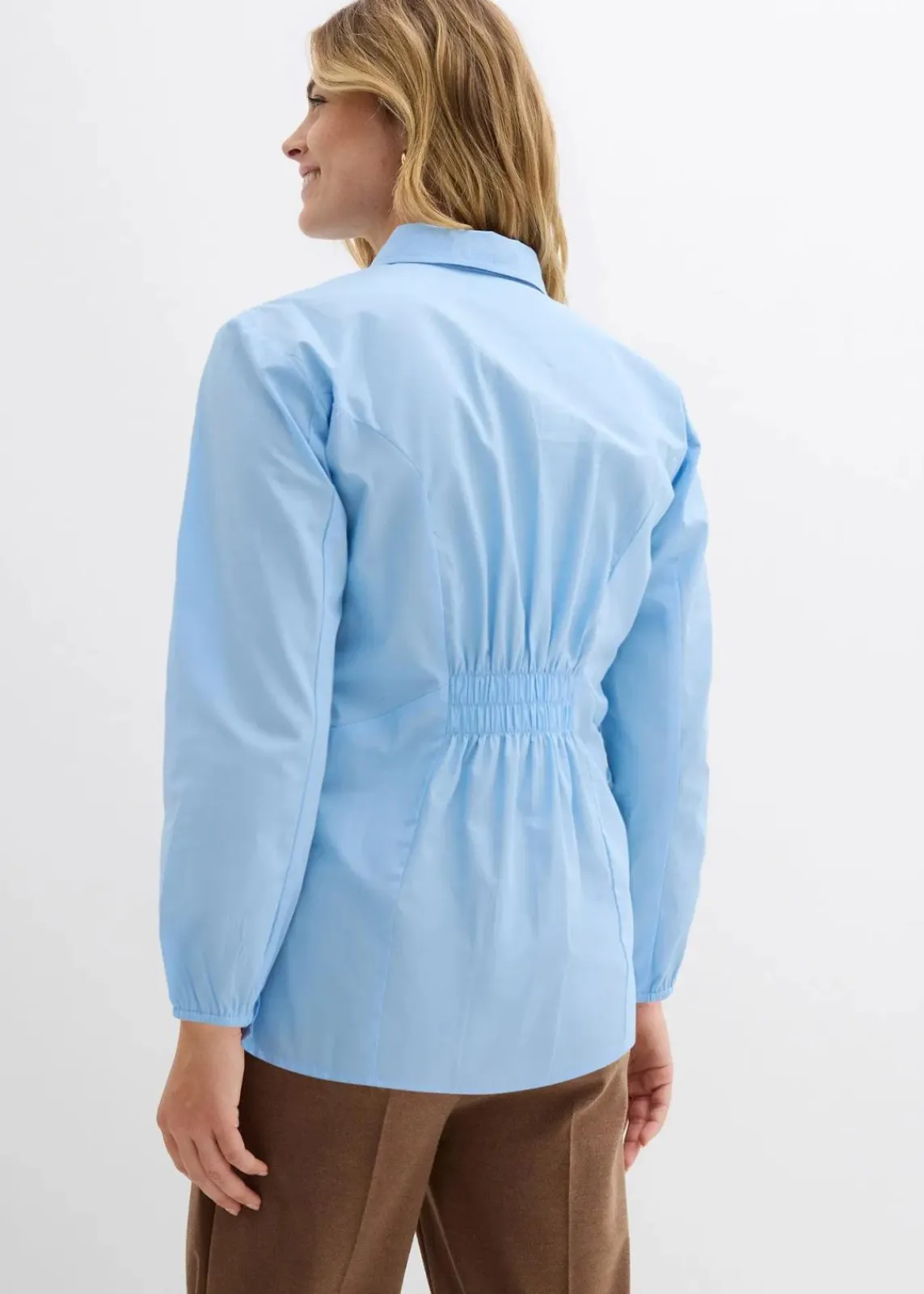 bonprix Blusen & Tuniken|Bekleidung·Jacken & Mäntel^Bluse aus reiner Baumwolle hellblau