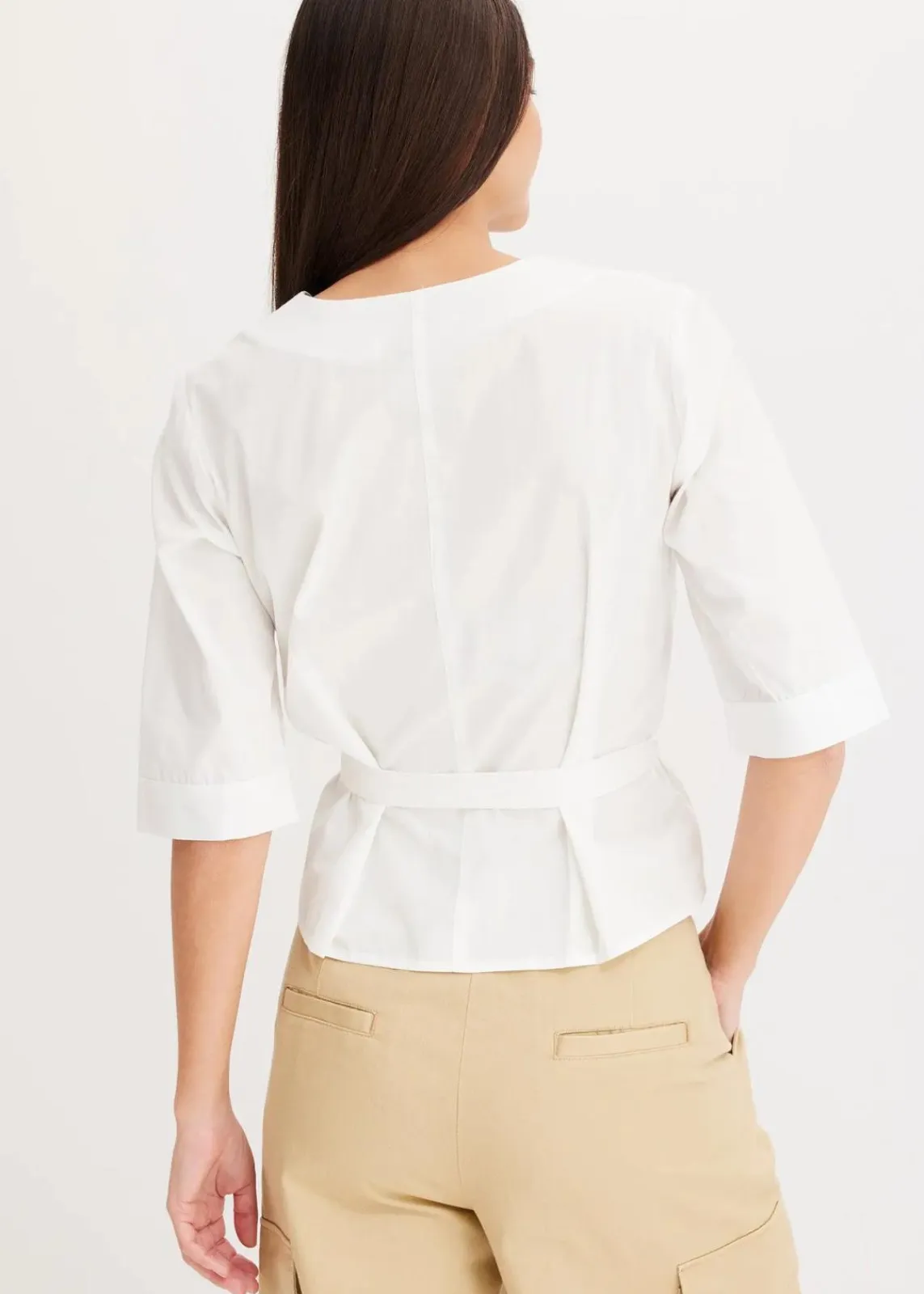 bonprix Bekleidung·Jacken & Mäntel|Blusen & Tuniken^Bluse aus reiner Baumwolle weiß