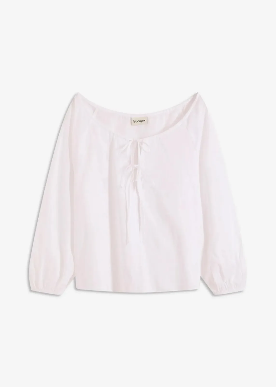 bonprix Blusen & Tuniken|Bekleidung·Jacken & Mäntel^Bluse aus reiner Bio-Baumwolle weiß