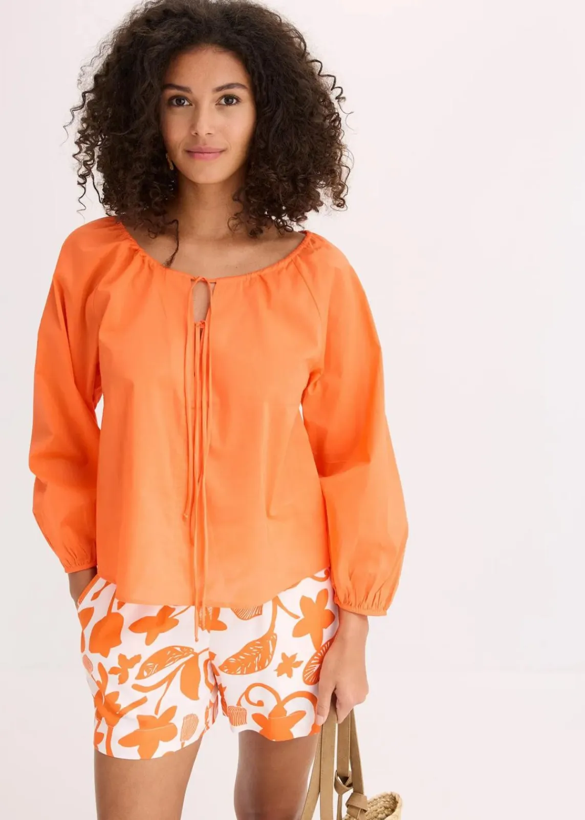 bonprix Blusen & Tuniken|Bekleidung·Jacken & Mäntel^Bluse aus reiner Bio-Baumwolle mango