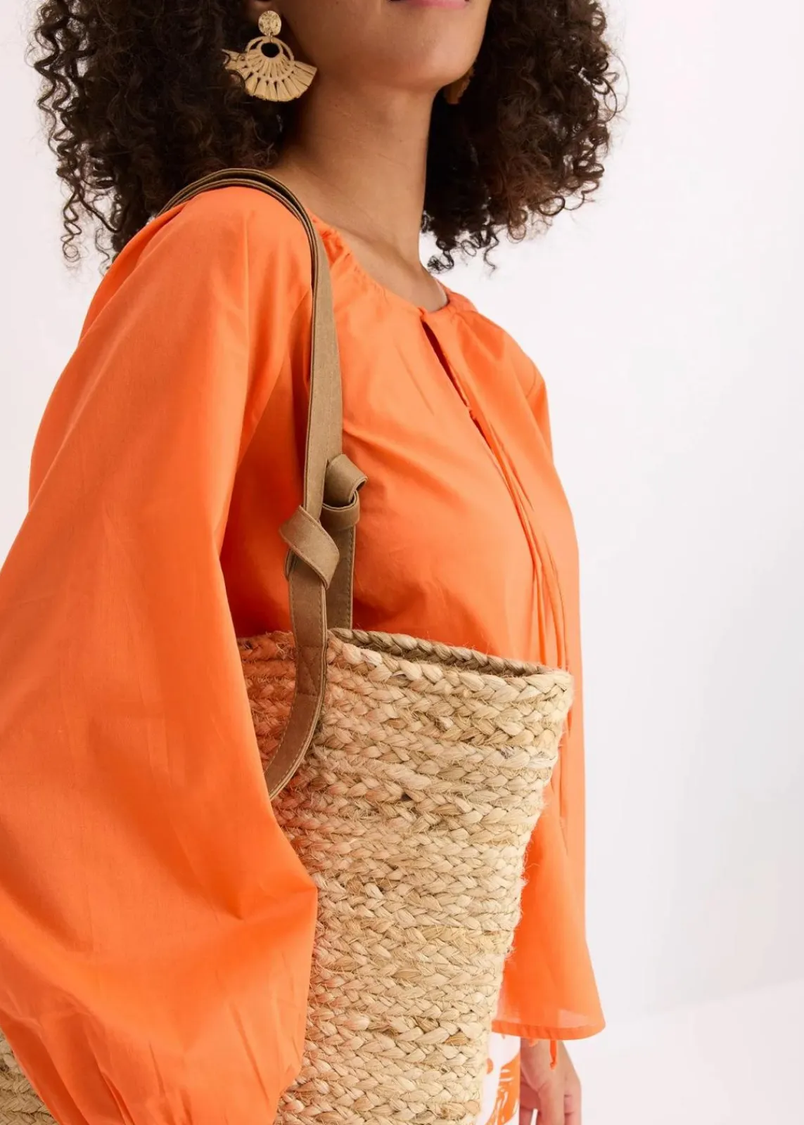 bonprix Blusen & Tuniken|Bekleidung·Jacken & Mäntel^Bluse aus reiner Bio-Baumwolle mango