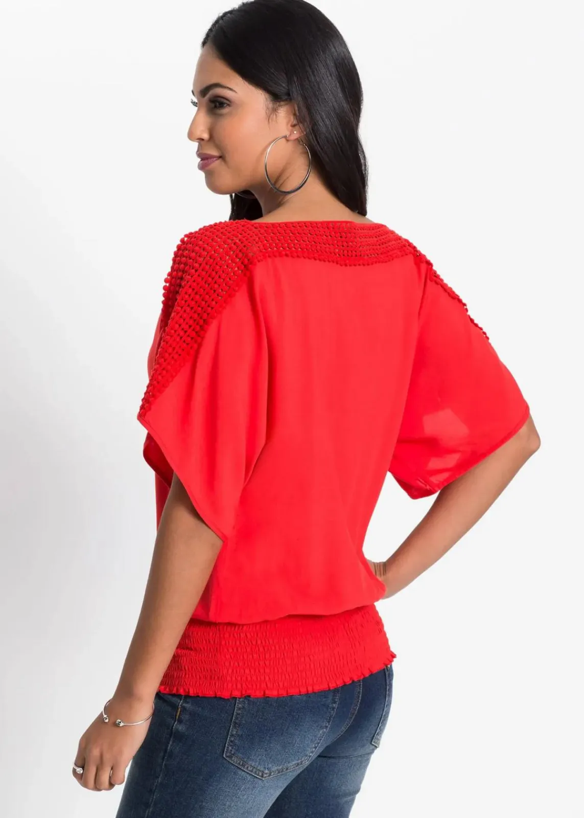 bonprix Nachhaltigere Materialien|Blusen & Tuniken^Bluse aus reiner Viskose erdbeere