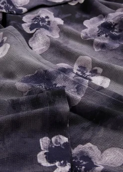 bonprix Bekleidung·Jacken & Mäntel|Blusen & Tuniken^Bluse aus strukturiertem Crêpe dunkelgrau floral
