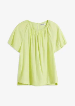 bonprix Bekleidung·Jacken & Mäntel|Blusen & Tuniken^Bluse aus strukturiertem Crinkle mintgrün