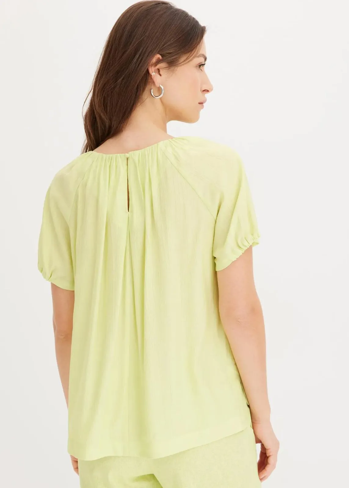 bonprix Bekleidung·Jacken & Mäntel|Blusen & Tuniken^Bluse aus strukturiertem Crinkle mintgrün