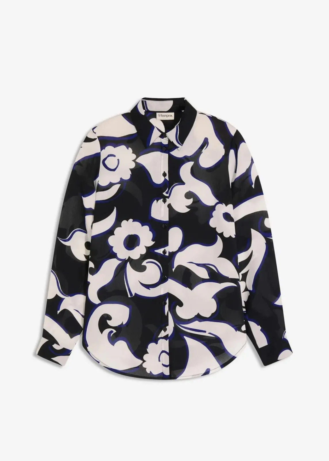 bonprix Blusen & Tuniken|Bekleidung·Jacken & Mäntel^Bluse bedruckt schwarz/weiß bedruckt