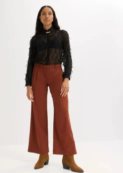 bonprix Blusen & Tuniken^Bluse mit Fransen-Details schwarz