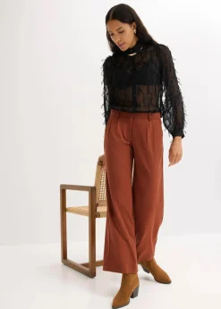 bonprix Blusen & Tuniken^Bluse mit Fransen-Details schwarz