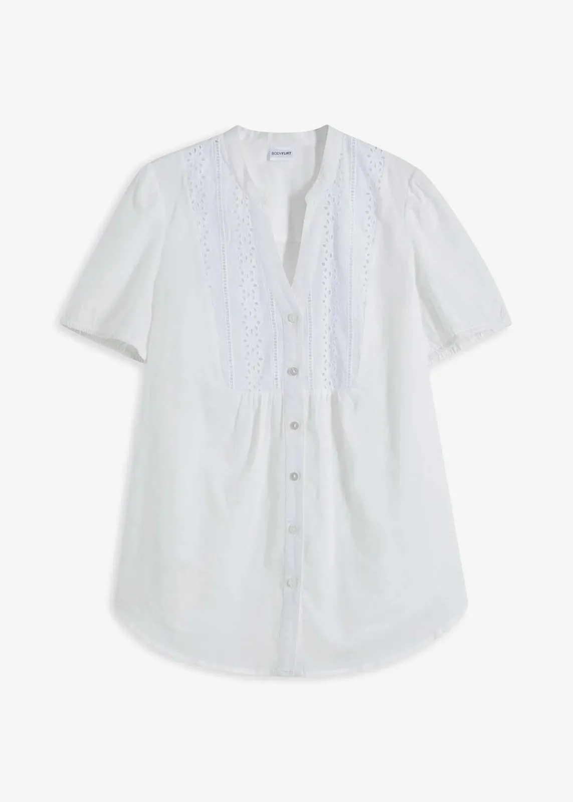 bonprix Blusen & Tuniken^Bluse mit Lochstickerei weiß