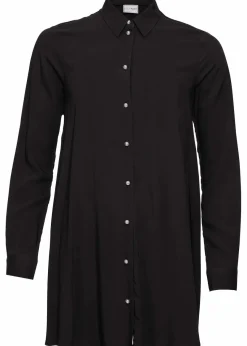 bonprix Bekleidung·Jacken & Mäntel|Blusen & Tuniken^Bluse mit Perlenknopfleiste schwarz