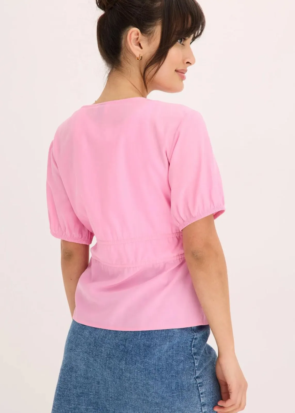 bonprix Bekleidung·Jacken & Mäntel|Blusen & Tuniken^Bluse mit Schleifen rosa