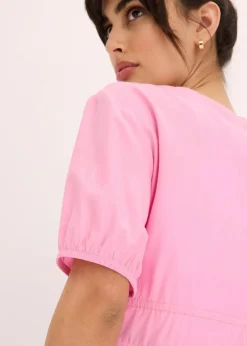 bonprix Bekleidung·Jacken & Mäntel|Blusen & Tuniken^Bluse mit Schleifen rosa
