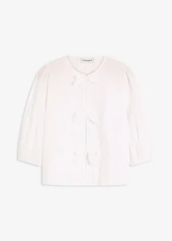 bonprix Blusen & Tuniken^Bluse mit Schleifendetail weiß