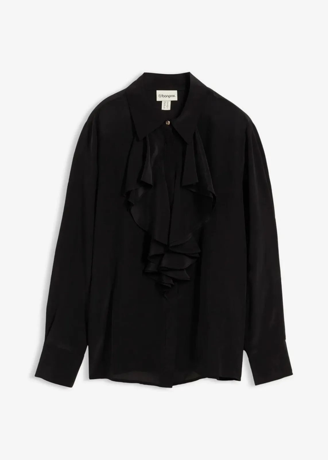 bonprix Blusen & Tuniken|Premium^Bluse mit Seide schwarz