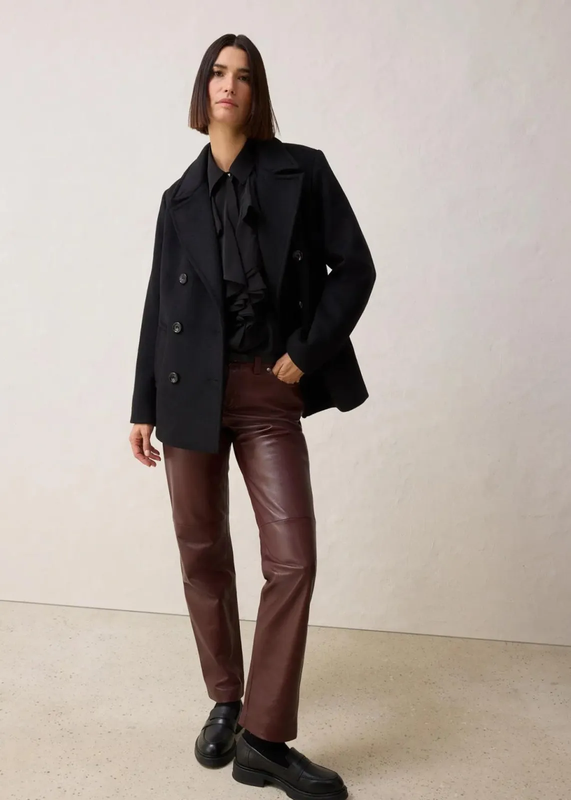 bonprix Blusen & Tuniken|Premium^Bluse mit Seide schwarz