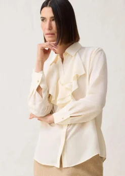 bonprix Bekleidung·Jacken & Mäntel|Premium^Bluse mit Seide naturbeige