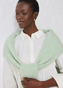 bonprix Bekleidung·Jacken & Mäntel|Blusen & Tuniken^Bluse mit Seidenanteil wollweiß