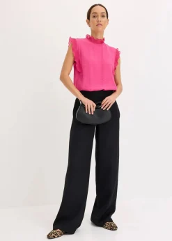 bonprix Bekleidung·Jacken & Mäntel|Blusen & Tuniken^Bluse mit Volants pink