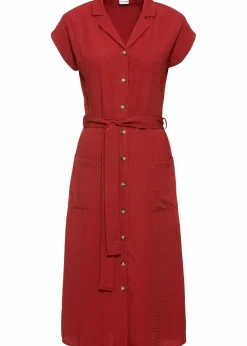 bonprix Bekleidung·Pullover & Strickjacken|Kleider^Blusenkleid rostrot