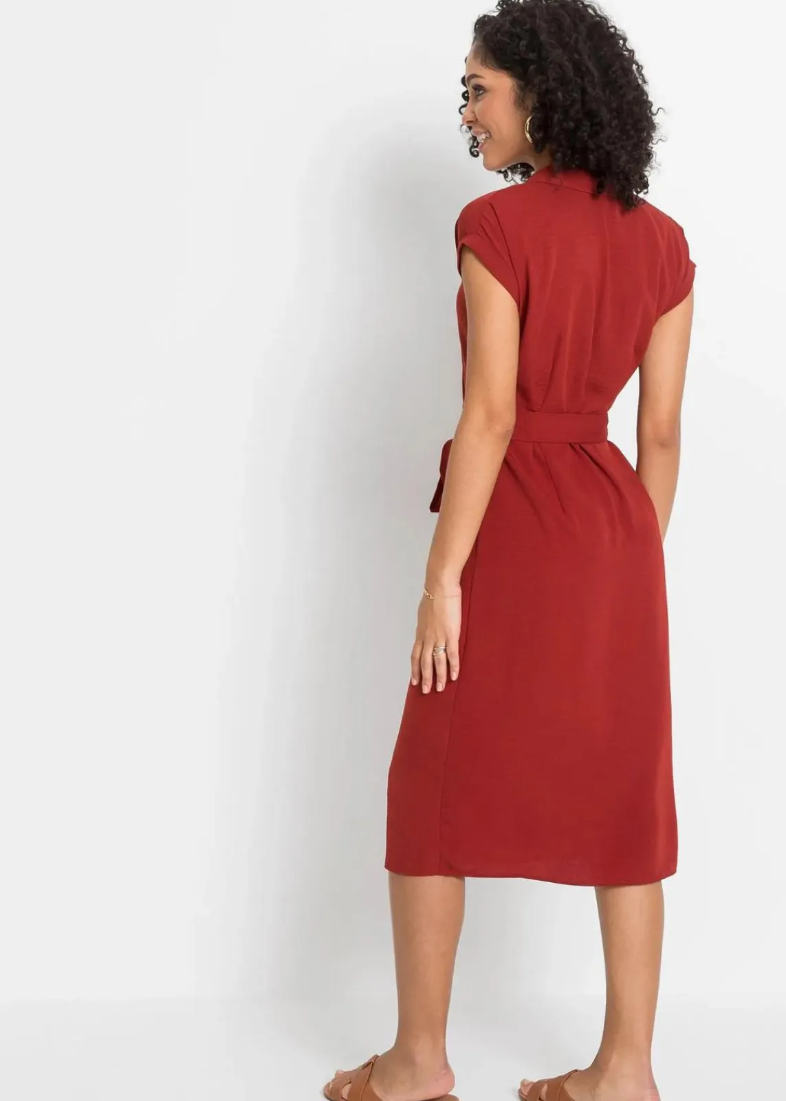 bonprix Bekleidung·Pullover & Strickjacken|Kleider^Blusenkleid rostrot