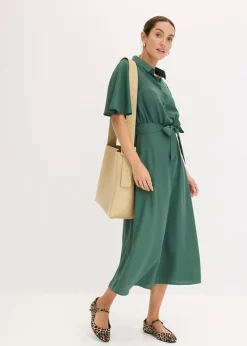 bonprix Nachhaltigere Materialien|Kleider^Blusenkleid schattengrün