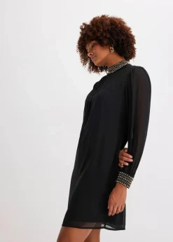bonprix Nachhaltigere Materialien|Kleider^Blusenkleid schwarz