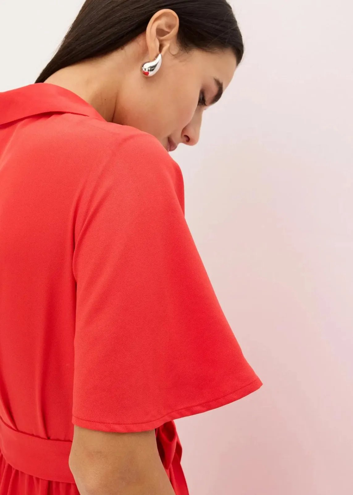 bonprix Bekleidung·Pullover & Strickjacken|Kleider^Blusenkleid erdbeere