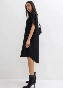 bonprix Kleider|Bekleidung·Pullover & Strickjacken^Blusenkleid aus feiner Viskose schwarz