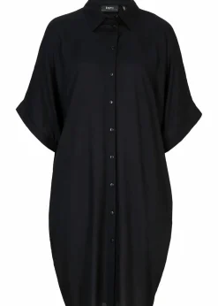 bonprix Bekleidung·Pullover & Strickjacken|Nachhaltigere Materialien^Blusenkleid aus feiner Viskose schwarz
