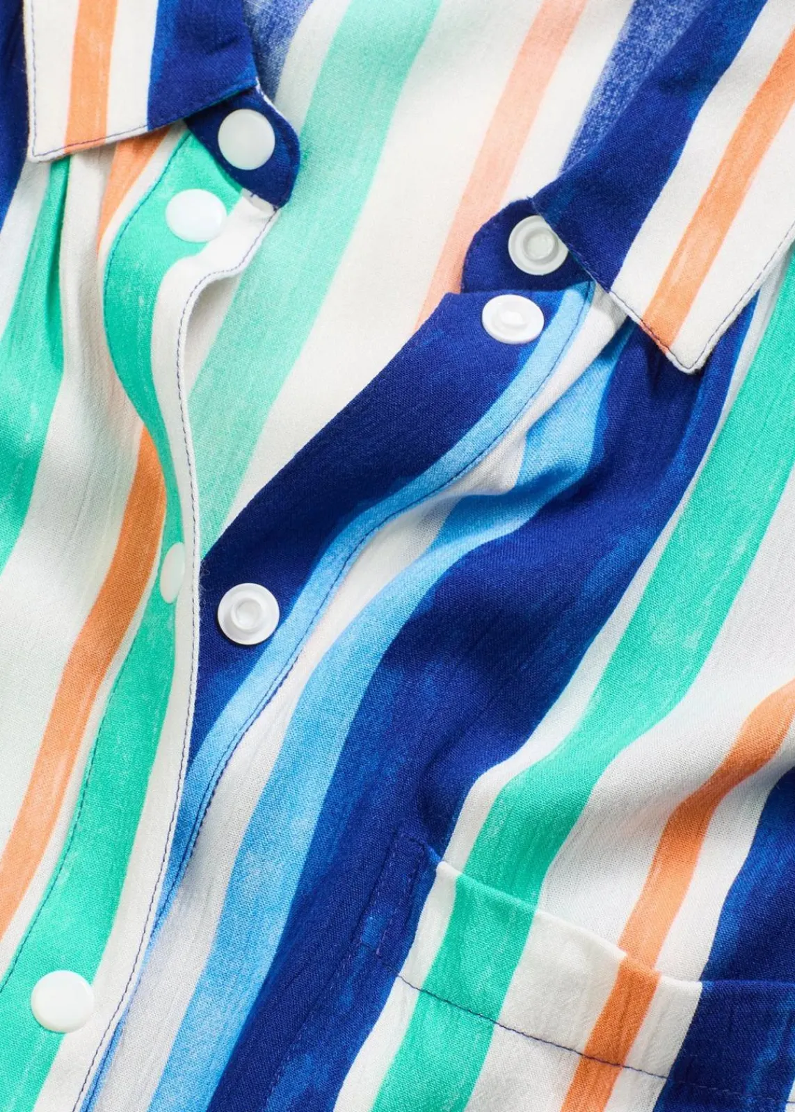 bonprix Kleider|Nachhaltigere Materialien^Blusenkleid aus fließender Viskose arktikblau/hellblau/weiß gestreift