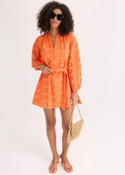 bonprix Bekleidung·Pullover & Strickjacken|Kleider^Blusenkleid aus reiner Bio-Baumwolle mango