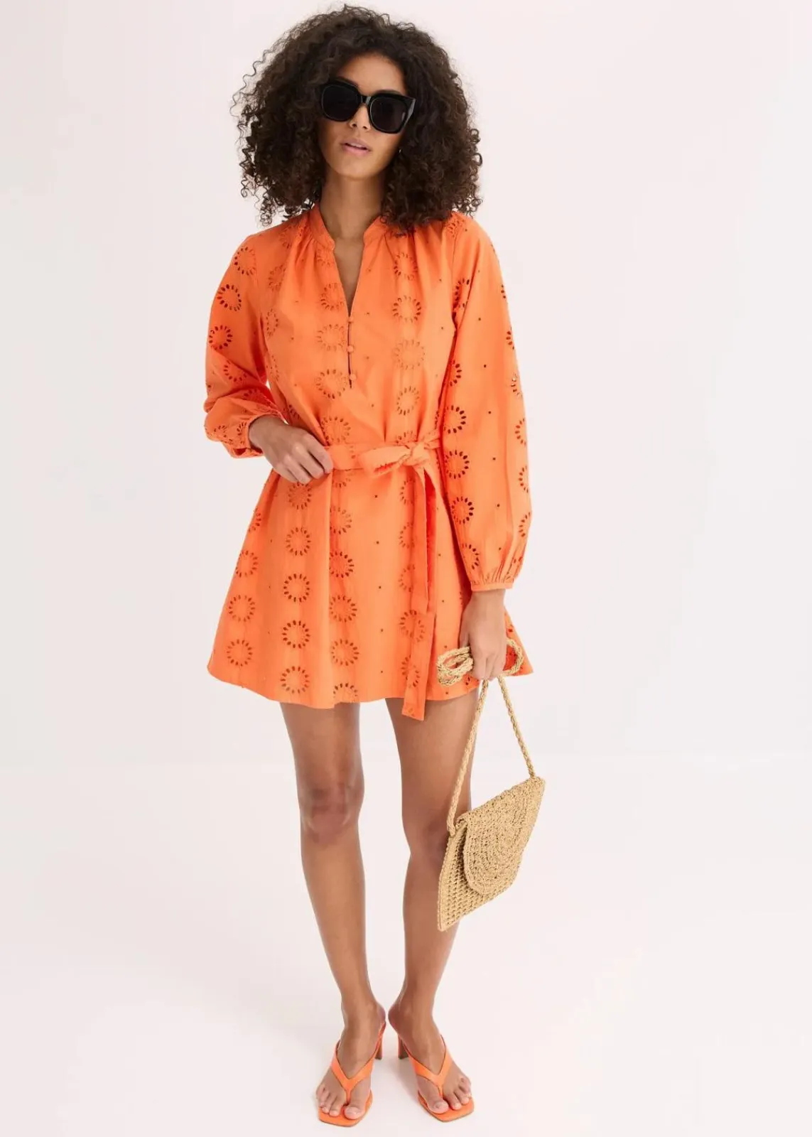 bonprix Bekleidung·Pullover & Strickjacken|Kleider^Blusenkleid aus reiner Bio-Baumwolle mango