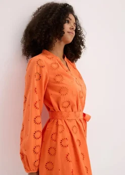 bonprix Bekleidung·Pullover & Strickjacken|Kleider^Blusenkleid aus reiner Bio-Baumwolle mango