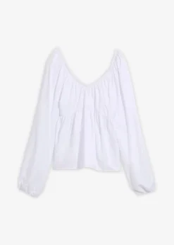 bonprix Blusen & Tuniken|Nachhaltigere Materialien^Blusenshirt weiß